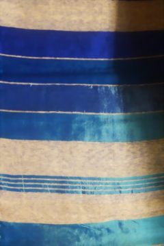 2m Seidentuch blau